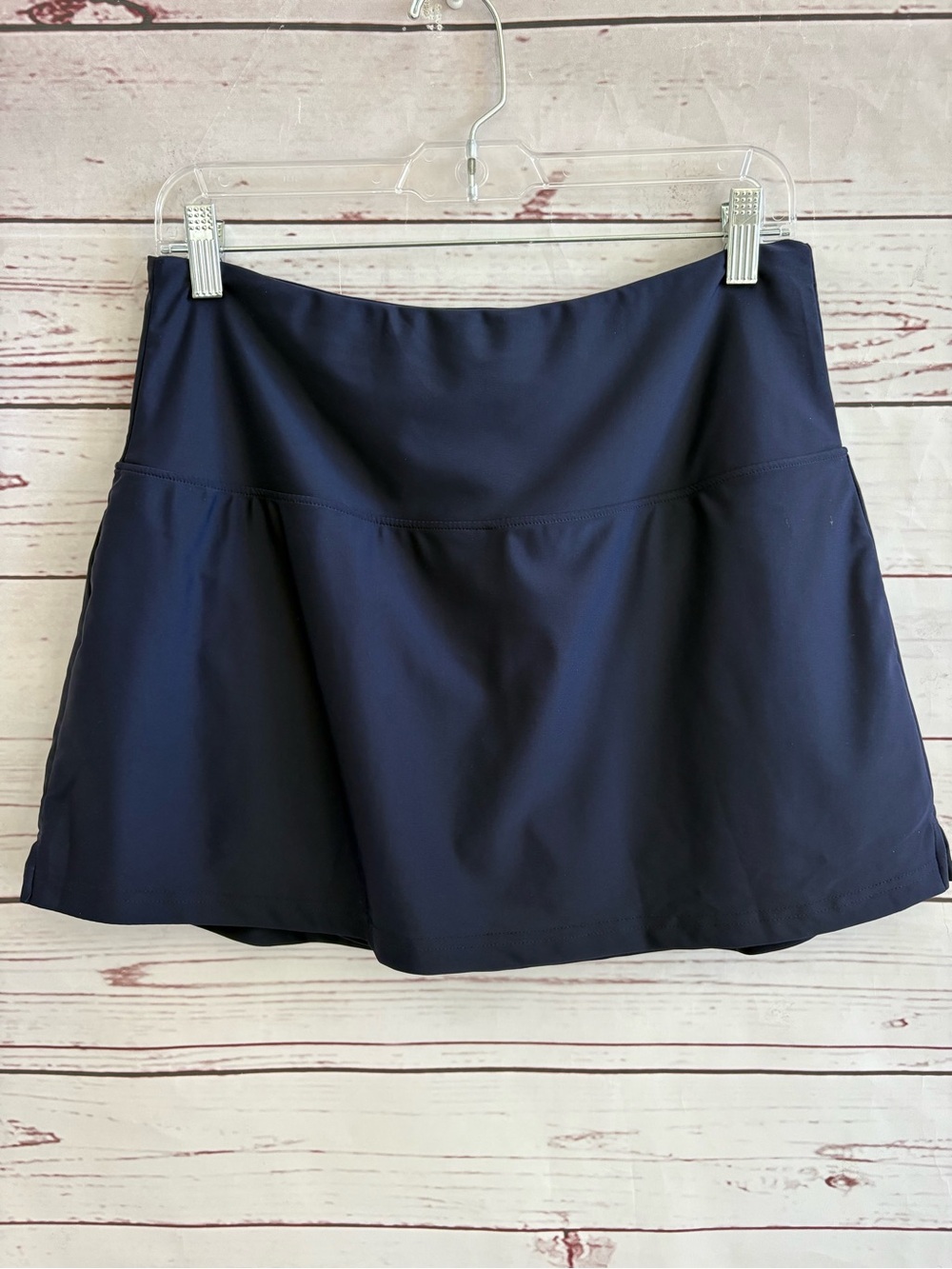 Santiny Woman’s Athletic Skort Built in Shorts Navy Blue Size Large Golf Tennis